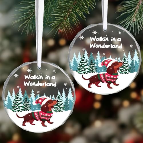 2 St체ck Weihnachtsbaum Anh채nger Deko, R채der Glasanh채nger...