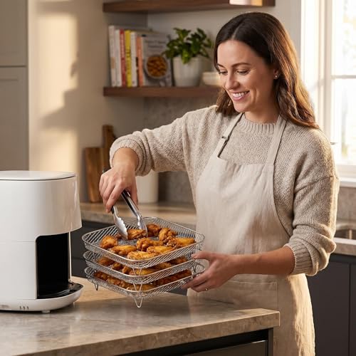 Support friteuse air 20,3 cm triple niveau pour cuisson croustillante - 7