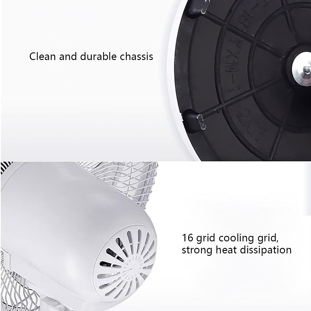 Stand Floor Silence Oscillating Fan 60 Watts, 3 Speeds with Remote Built-in for BedroomAdjustable Height and Tilt
