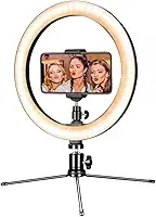 Ring Light com Tripé Ajustável com Suporte para Celular Anel Iluminador LED Flexivel 20cm USB – Leve Portátil e Ideal para Tik Tok Maquiagem e Lives Selfie Youtuber Gravação Makes