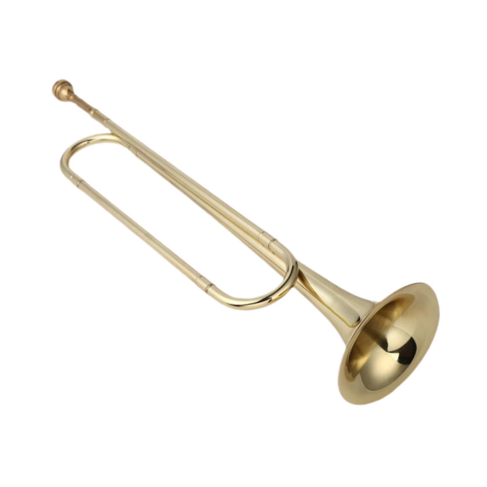 Generic B-Signalhorn Messing-Signalhorn Goldene Trompete Marschsignalhorn Blassignal für Kavallerie