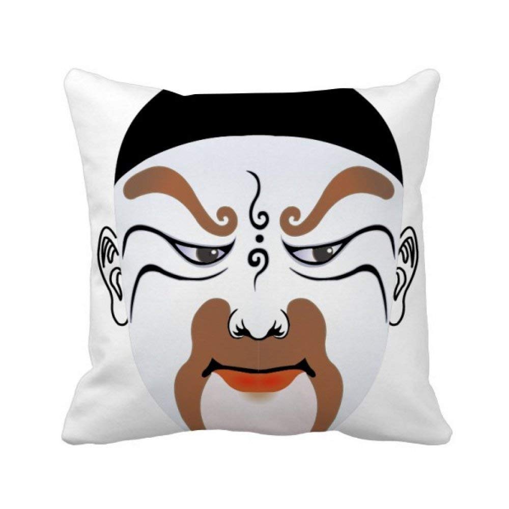 Housse de coussin opéra motif masque coloré déco canapé art carré 45cm