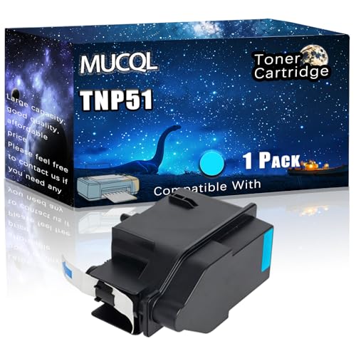 MUCQL TNP51 Compatible Toner Cartridge Replacement for Konica Minolta High Yield Compatible Bizhub C3100 C3110 Printers, Meet Printing Needs (1 Pack Cyan)