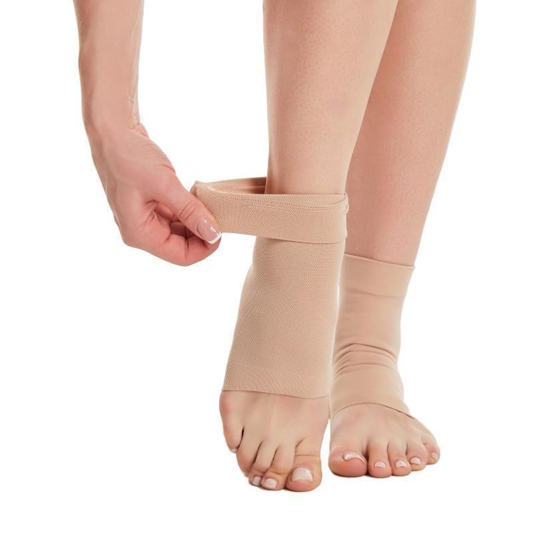 IKOPFLN 1 paio di calzini imbottiti per pattinaggio su ghiaccio con cuscinetto in gel protezione per le caviglie protezione per le caviglie per hockey skate elastiche per stivali sport, corsa