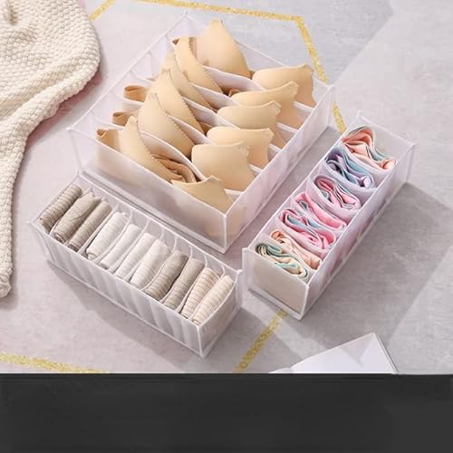 Tipo de cajón Organización del hogar Almacenamiento Armario Dormitorio Cajones de almacenamiento Caja de almacenamiento Ropa interior Calcetines Sujetador Bragas Organizador de cajones-7 rejilla de Cover