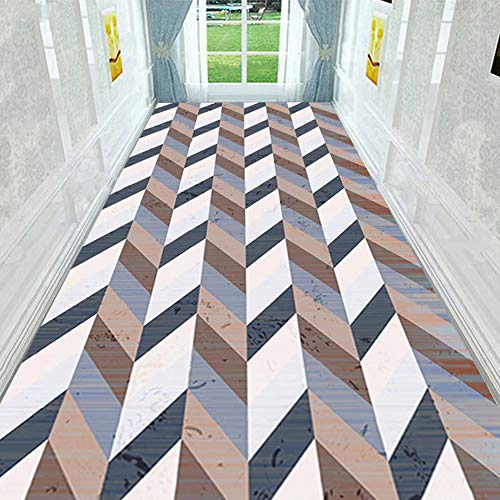 Alfombras de pasillo largo ZRUYI con diseño geométrico y talla personalizable para entrada 3