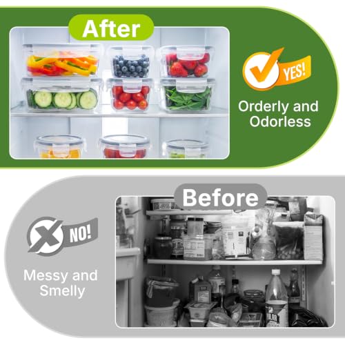 HestiaSnax 68 PCS Food Storage Containers with Lids, Meal Prep Containers, Stackable Kitchen Set, Airtight & Leakproof, BPA-Free, Microwave/Dishwasher/Freezer Safe, Extra Labels & Pen - image 3
