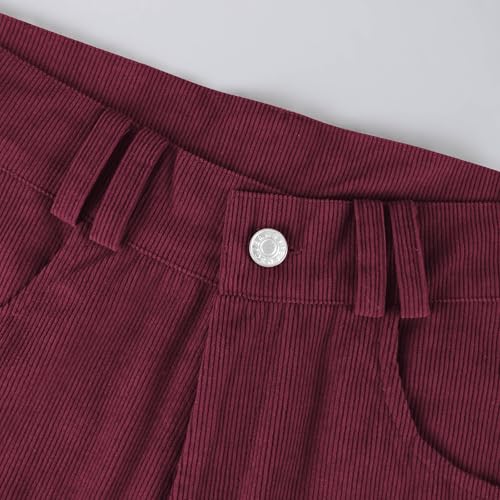 Womens Corduroy Pants Loose Fashion Mid Rise Pant Spring Fall Casual Straight Comfy Trousers with Pockets3
