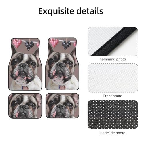 Alfombrillas de coche bulldog francés para viajes familiares y trayectos con mascotas 4