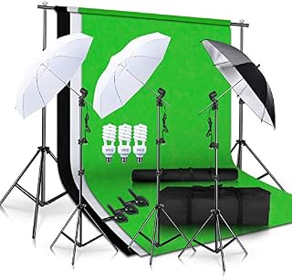 SH Photo Studio Double Off Camera Speedlight Flash Umbrella Kit, Photography Tripod Brackets