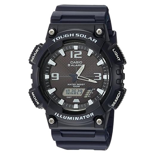 Casio Men's AQ-S810W-2A2VCF Tough Solar Analog-Digital Display Dark Blue Watch