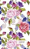 2019 Weekly Monthly Planner: Floral 12 Month Diary with Monday Start Horizontal Calendar Days and Appointment Schedule Small Portable Organizer Layout (Roses)
