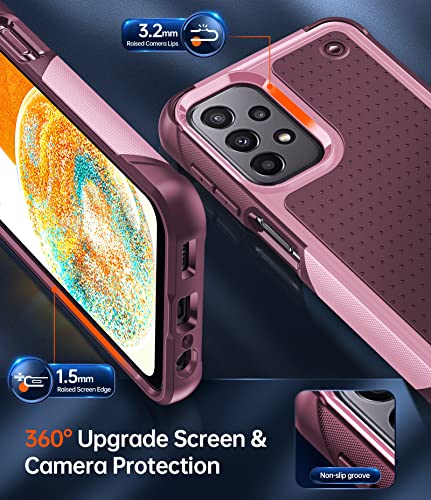 Capa Samsung Galaxy A52 4G / 5G (inclui 2 peças proteção de tela temperada), capa rígida camada dupl