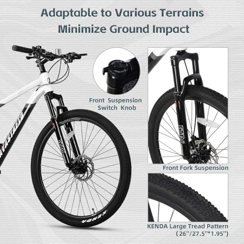 Image of AVASTA Earth 26 27.5 inch Mountain Bike with 21-Speed, Aluminum Frame, Dual Disc Brake, Comfortable Saddle, Multiple Colors