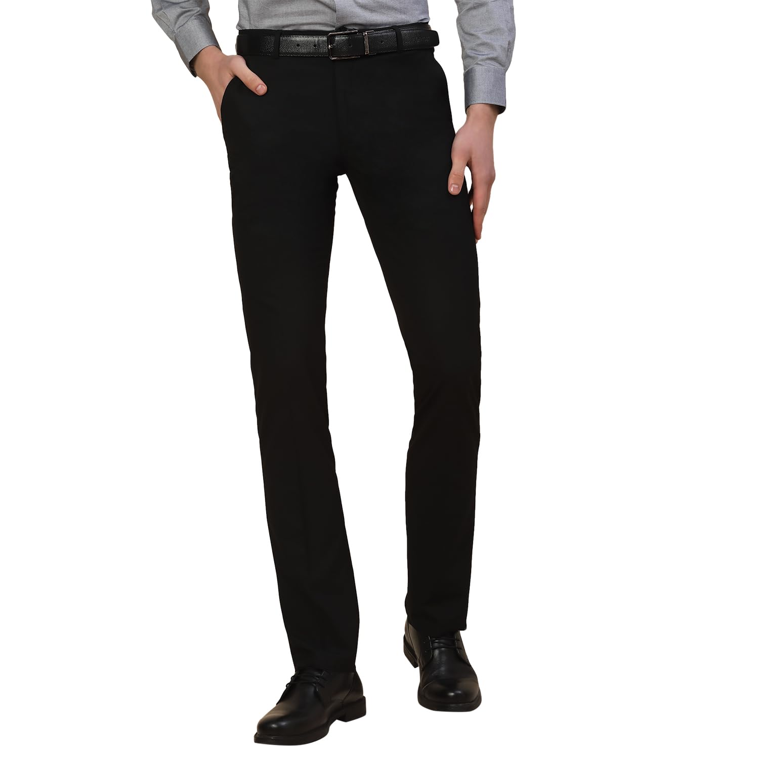 cantabil Formal Trouser for Men l Breathable & Soft with Color Fastness Regular Fit Poly Vicose Fabric Solid Pattern Hook & Bar Closure-picture-38