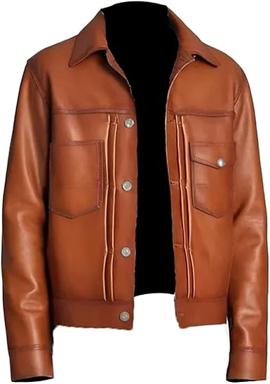 ジャケット・アウター epine leather jacket damage brown Amazon.com: Brown Pu Leather Jackets for Women Oversized