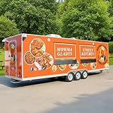 Catering Business Food Trailer | Stainless Steel Mobile Food Truck for Sale | Custom Kitchen for Burger BBQ or Espresso Bar | Mobile Coffee Equipment & Small Ice Cream Concession