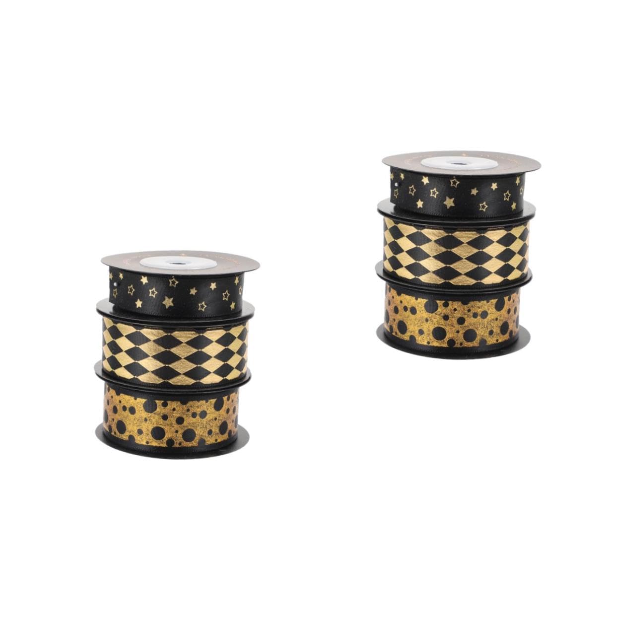 Gadpiparty 2 Set Nastro Da In Tessuto Stropicciato Sottile Spesso Per Artigianato In Raso Largo Per Regali Decorazioni Natalizie Nastro Decorativo In Poliestere Nero 3 * 2
