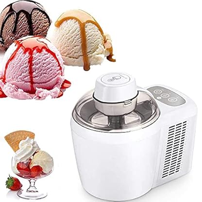 YYAI-HHJU Modische Elektrische Eismaschine, Softeismaschine, 600 Ml Elektrische Haushaltseismaschine, EIN-Knopf…