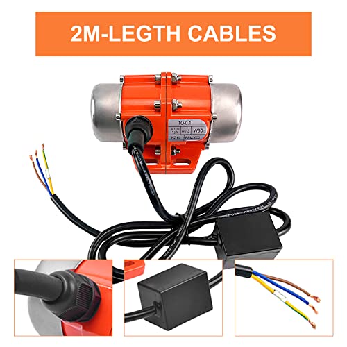 Concrete Vibrator Vibration Motor 30W-120W Single Phase 30W AC 110V 3600rpm Electric Vibrating Motors Silo Motor Hopper - Image 6