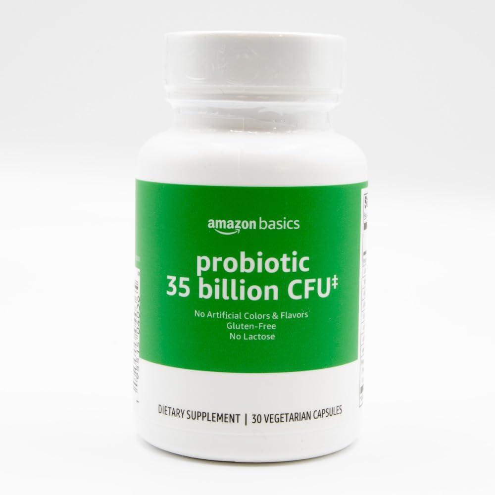 Probiotic 35 Billion CFU, 8 Probiotic Strains with Prebiotic Blend, Supports Healthy Digestion, 30 Vegetarian Capsules, 1 Month Supply (Previously Solimo)