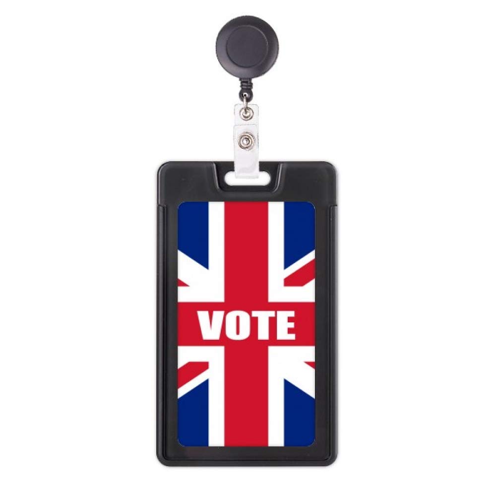 Porte-badge rétractable drapeau britannique pour élections et accès professionnel