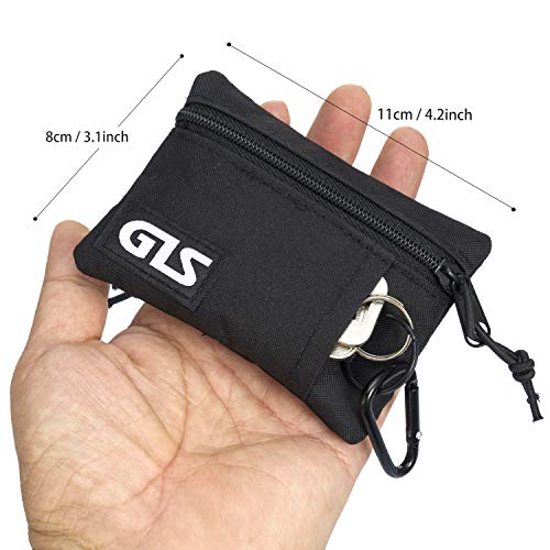 GLS 定期入れ 小銭入れ コインケース メンズ レディース 財布 カラビナ付き キーリング付き GLS-001 の商品画像 1