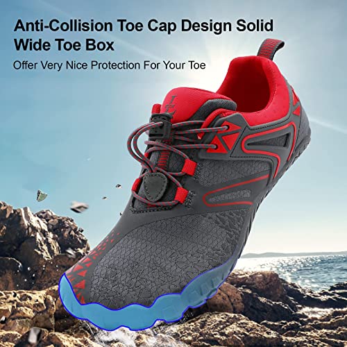 Image of XIHALOOK Athletic Hiking Water Shoes Womens Mens Quick Dry Barefoot for Beach Walking Kayaking Surfing Training
