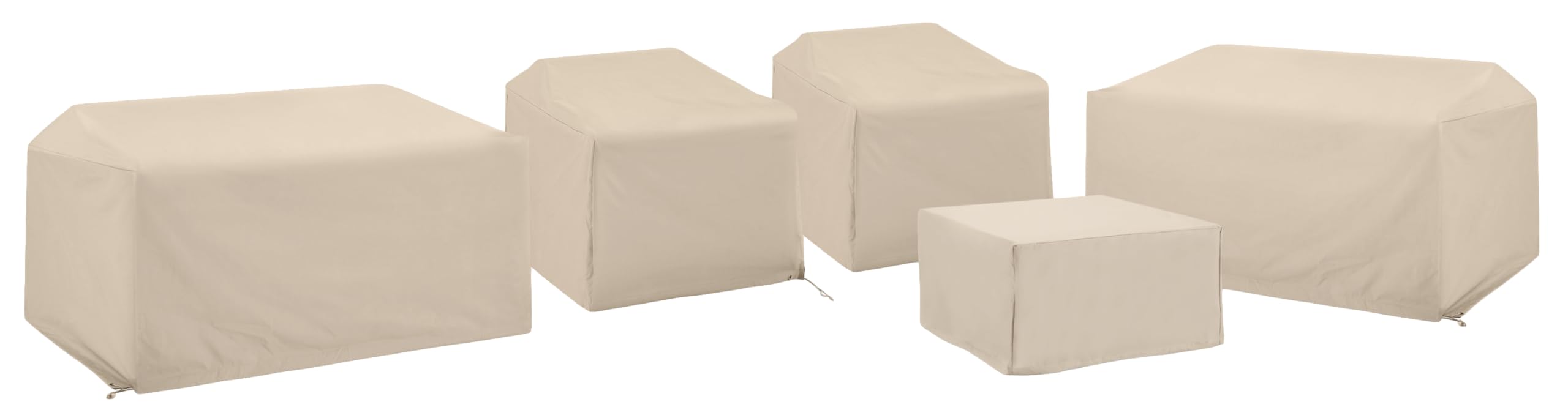 Crosley Furniture Set di 5 coperture impermeabili per mobili da giardino, per divano componibile da esterno, marrone chiaro