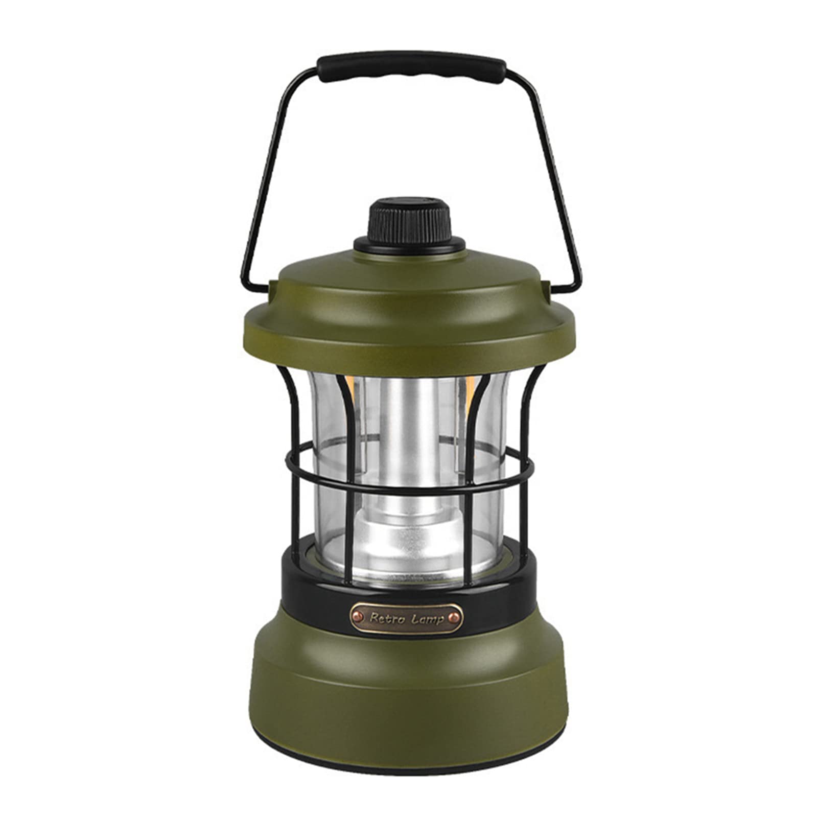 Latarnia kempingowa w stylu retro, z uchwytem, ładowalna, wodoodporna, do użytku na zewnątrz, wisząca lampa namiotowa, na wędkowanie, kemping, latarnie na przerwy w dostawie prądu, C