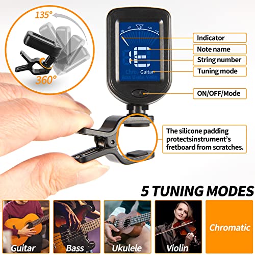 Sound Harbor GUITAR TUNER-SH03 Tuner Clip On Ukulele Tuner 1 Pack thumb #3