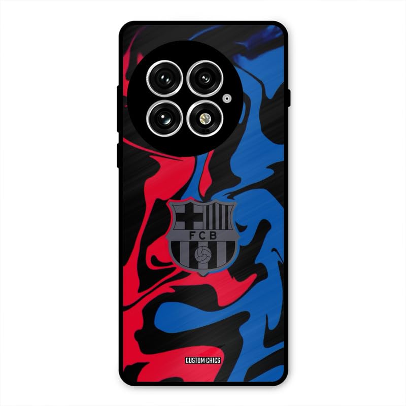 Image of PrintShield FC Barcelona Comic Back Cover for Oneplus 13, Shockproof Printed Phone Case with Soft TPU Sides & Anti-Slip Grip