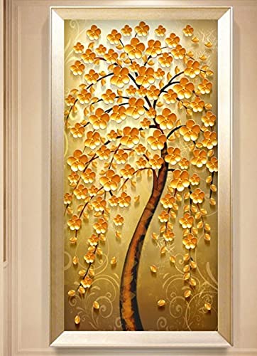 Broderie diamond painting kits arbre de fortune 80x220cm autocollant mural 5D