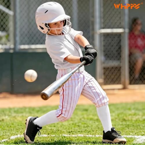Image of WHIPPY Baseball Socks and Belt Combo Set Knee-High Softball Socks & Adjustable Elastic Belt for Kids Youth Adult