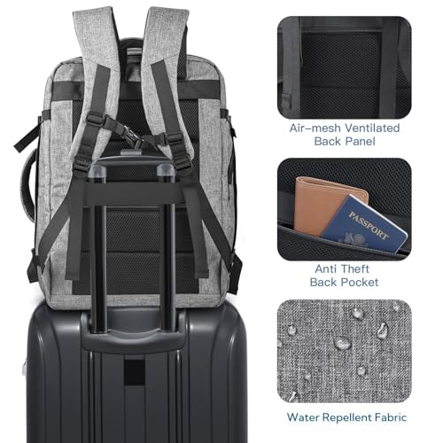 Carry on Backpack, Extra Large 40-50L Travel Backpack for Men & Women, Expandable for Airplanes, 17 Inch Laptop Backpack, Luggage Suitcase 40L Daypack Lightweight Business Weekende image 5