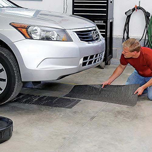 Image of PIG Absorbent Mat Roll | 15 inch x 150' Mediumweight Mat Rolls | 2 Oil Absorbent Rolls | Absorbs up to 16 Gallons per Roll | MAT2009