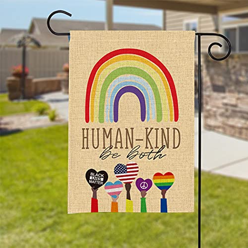 Chengxun HYQ048 Human-Kind Be Both Garden Flag Black Lives Matter Lgbt Love Is Love Equality Justice Silence Is Violence Science Is Real We Rise Together Garden Flag Outdoor Decoration thumb #5