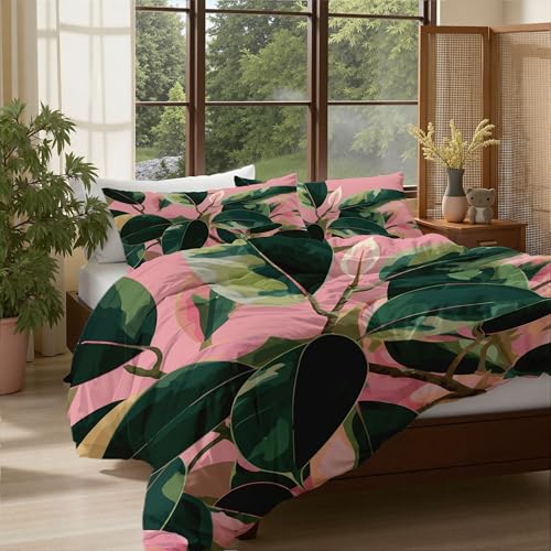 Housse de Couette Fermeture Éclair 200x200 Parure Lit Or Rose Poudré - 7