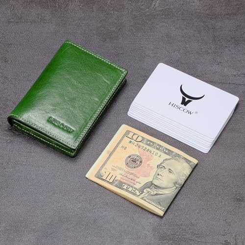 Image of HISCOW Business Card Holder with Large Compartment - Full Grain Leather
