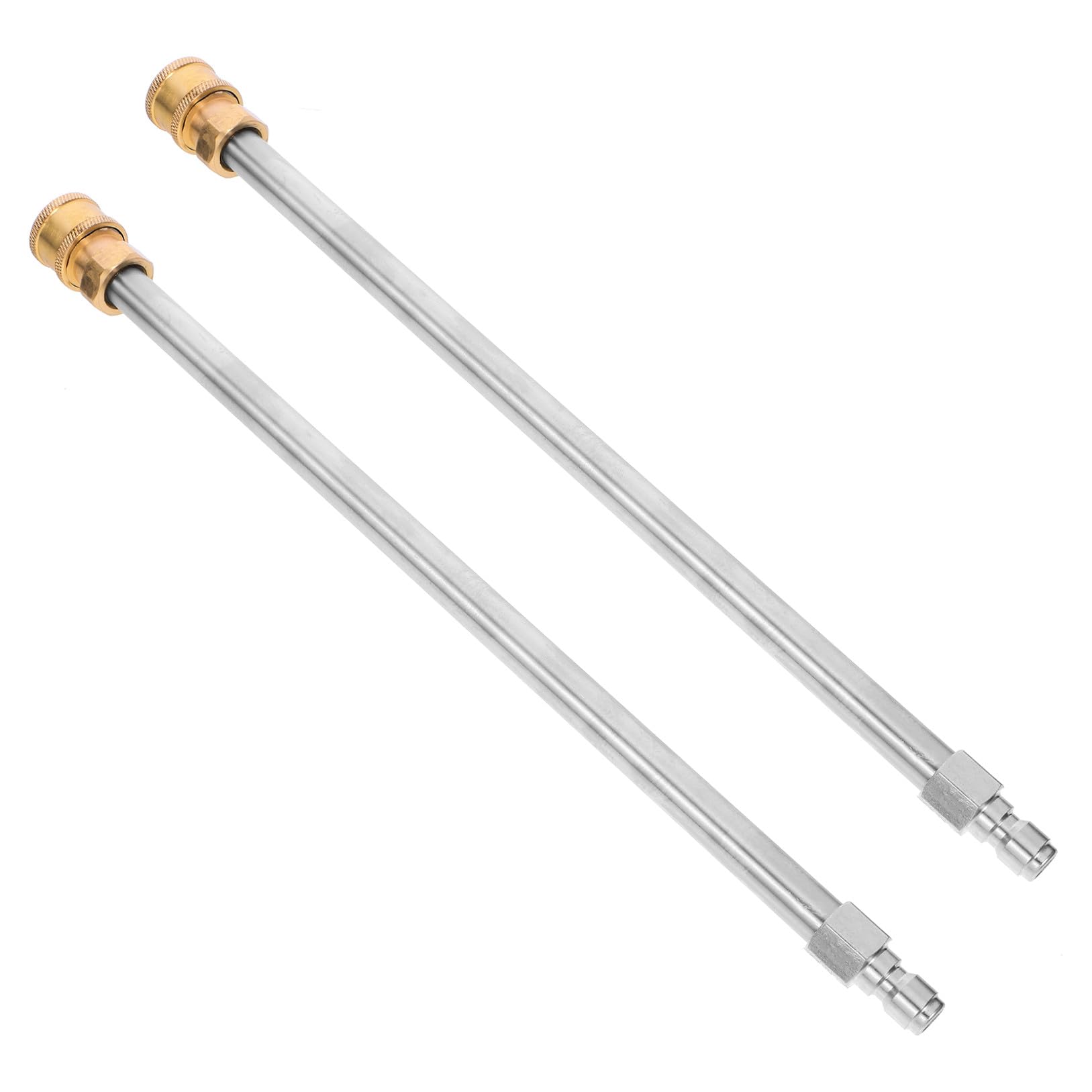 Varilla de Extensión de Alta Presión para Hidrolimpiadora, Acero Inoxidable y Cobre, Compatible 17 Pulgadas, Adecuado para Trabajos de Limpieza, Paquete de 2 Piezas