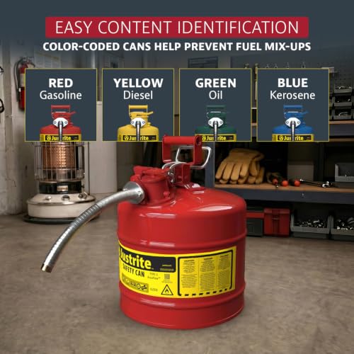 Justrite Type II Gasoline Safety Can