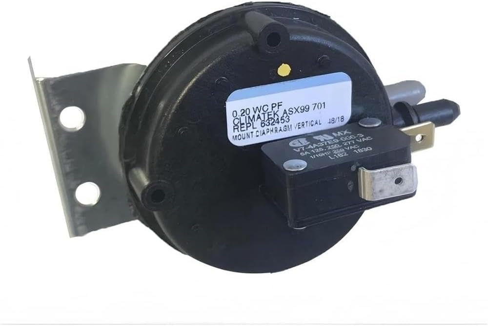 NS2-1706-03 Furnace Pressure Switch 0.15" - Fits for Ducane HVAC Equipment - Furnace Air Pressure Switch