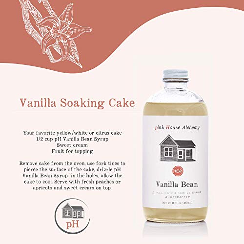 Pink House Alchemy Vanilla Simple Syrup 16 Oz Bottle For Coffee, Cocktail, Non-Alcoholic And Mocktail Drinks, All-Natural, Non-Gmo (Vb) #TOP3