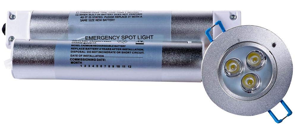 Spot LED d'urgence 3 W - Éclairage de secours / indicateurs - Quantité : 1