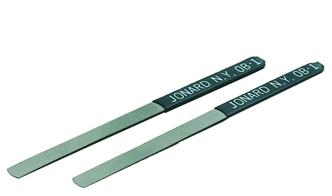 Jonard OB-1/3 Burnisher with Black Plastic Insulated Handle, for Fine Contacts, 3" Length x 3/16" Width x 0.007" Thickness (Pack of 3)