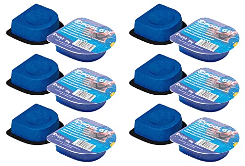 DIASA INDUSTRIAL Pack 6 UDS Gel Clarificante Piscinas Dpool Gel - MONODOSIS 90 GR - Agua Piscina cristalina