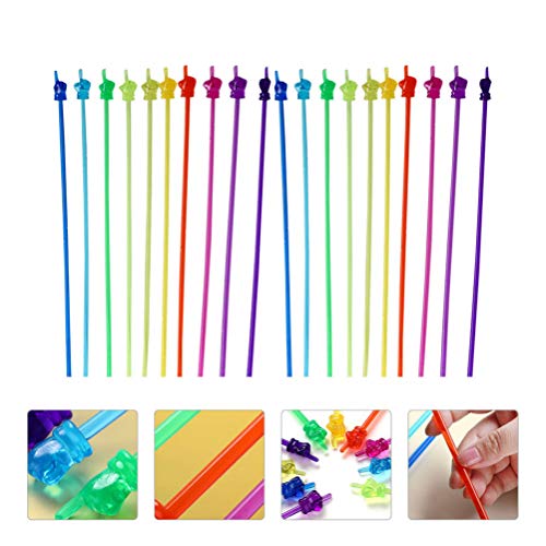 NUOBESTY 20 ponteiros de leitura de resina, ponteiros, ponteiros, palitos de ensino, palitos colorid
