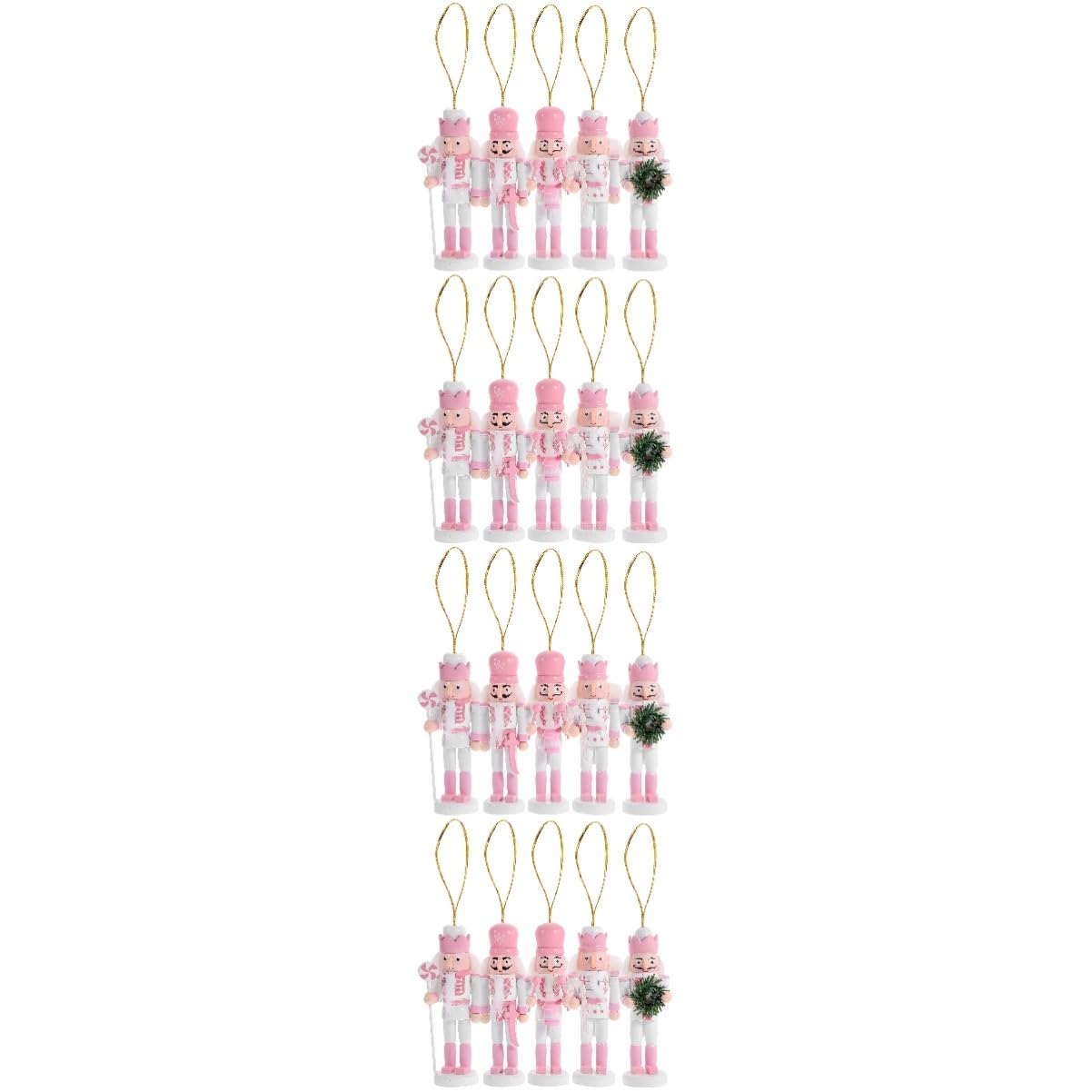 POPETPOP 4 Ensembles d'arbre De Casse-Noisette Éplucheur De Noix Casse-Noix pour Toutes Les Noix Cueilleur De Noix Décor Marionnettes À Doigts Pièce Maîtresse Rose Bois 5 Pièces * 4
