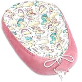 Totsy Baby Reductor de Cuna - 90x50 cm Handmade Cuna Nido Reductor Bebe Terciopelo Unicornio