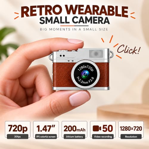 Arvox Mini Keychain Flip Camera 720P, Portable Pocket Digital Camera - Image 3